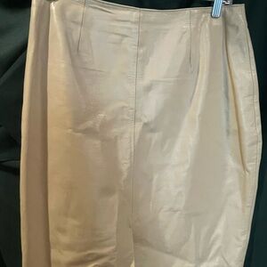 Wilsons Leather Tan Pencil Skirt